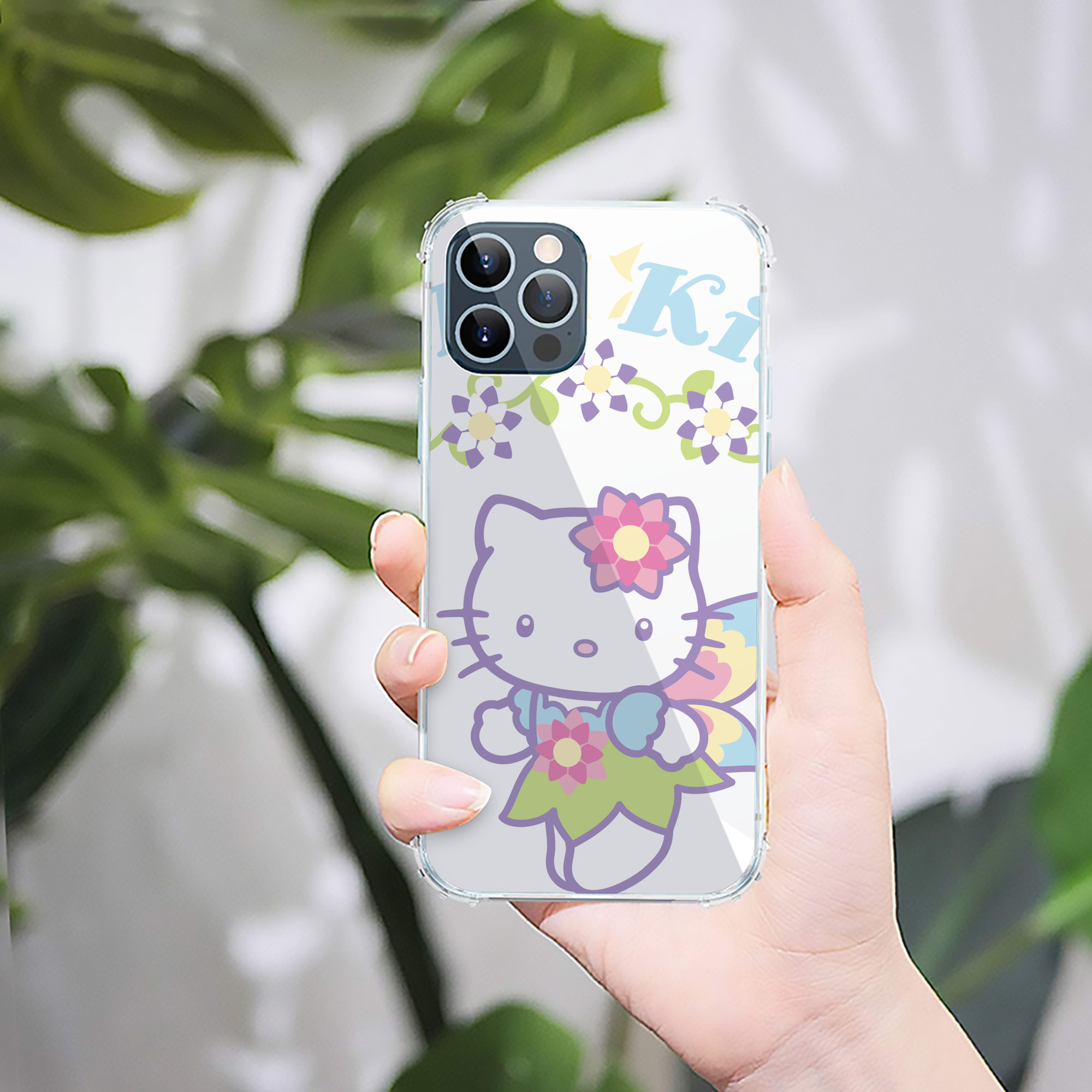 （画像用） Hello Kitty ハローキティ 【iPhone 12シリーズ対応】透明スマホケース（クリアソフトケース）